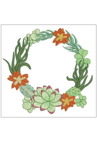 Dec147 - Suculents and Cactus Wreath